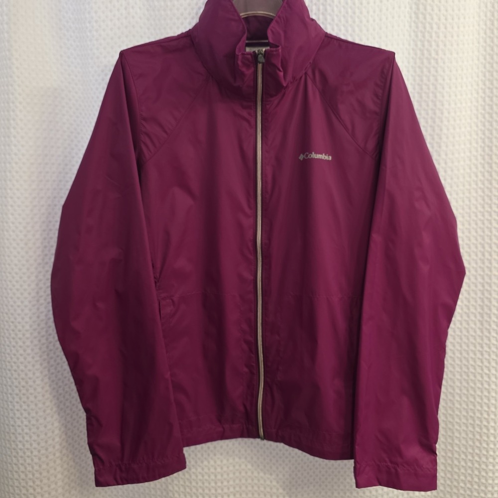 EXCELLENT Columbia Purple Rain Coat Jacket Waterproof With Hood Size XL